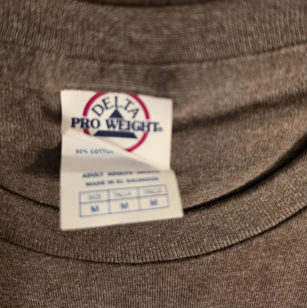 Home Free Graphic Tee in Heather Brown with Yellow Print New Never Worn Size M - Picture 2 of 3